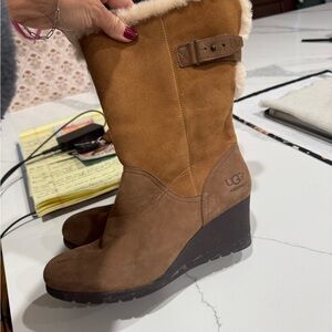 UGG Women's Brown Wedge Boots